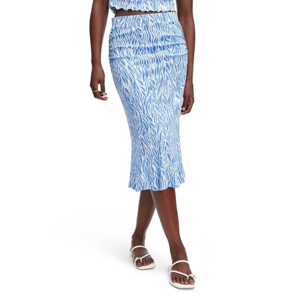 Women's A-Line Sea Twig Blue Skirt - DVF XS